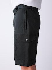Black Belted Ripstop Cargo Shorts - Image 4 of 12