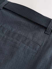 Blue Belted Ripstop Cargo Shorts - Image 13 of 14