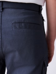 Blue Belted Ripstop Cargo Shorts - Image 4 of 14