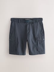 Blue Belted Ripstop Cargo Shorts - Image 9 of 14