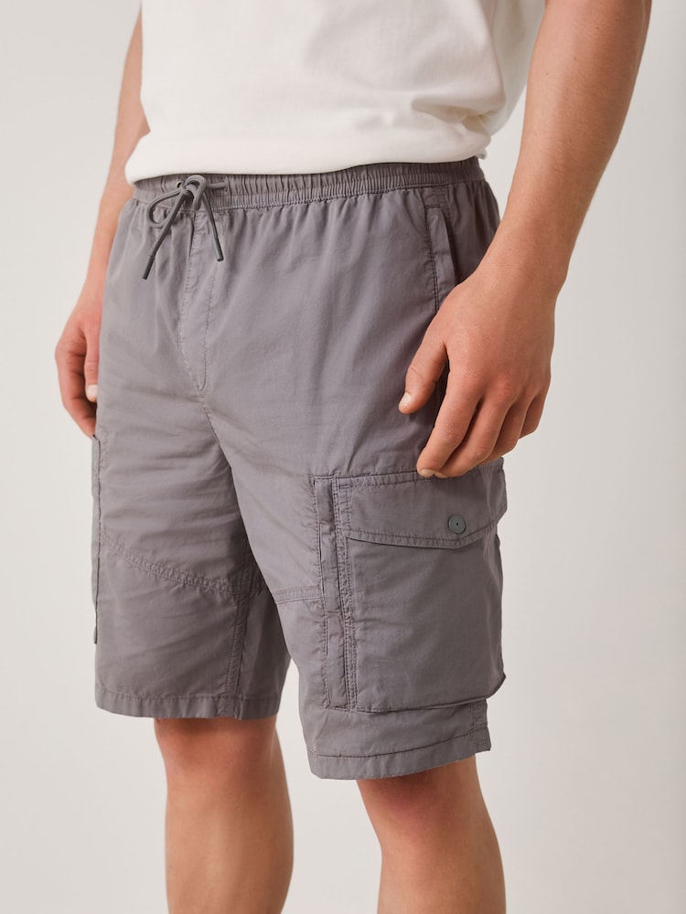 Vintage Blue Drawstring Waist Cargo Shorts - Image 1 of 7