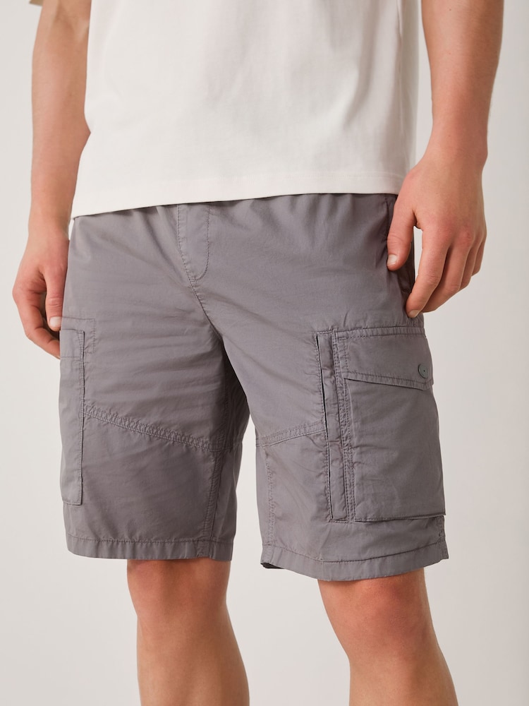 Vintage Blue Drawstring Waist Cargo Shorts - Image 2 of 7