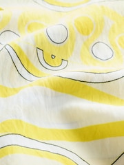 Yellow / White Print - Minirock in Wickeloptik - Bild 7 von 8