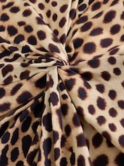 Leopard Print Jersey Twist T-Shirt Summer Dress - Image 3 of 4