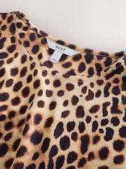 Leopard Print Jersey Twist T-Shirt Summer Dress - Image 6 of 8