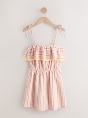 Pink Banana Print Jersey Frill Skort Playsuit - Image 1 of 3
