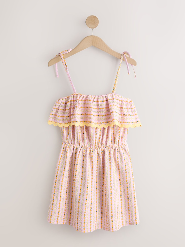 Pink Banana Print Jersey Frill Skort Playsuit - Image 1 of 3