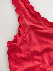 Red Ric Rac Trim Jersey Playsuit - Image 2 of 3