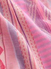 Roz deschis - Jaquard Off Shoulder Playsuit - Imaginea 3 din 3