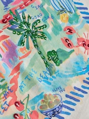 Ecru Bisou Beaded Oversized Boxy T-Shirt (3-16yrs) - Image 4 of 5