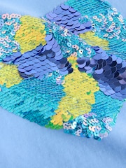 Blue Heart Sequin T-Shirt (3-16yrs) - Image 7 of 8