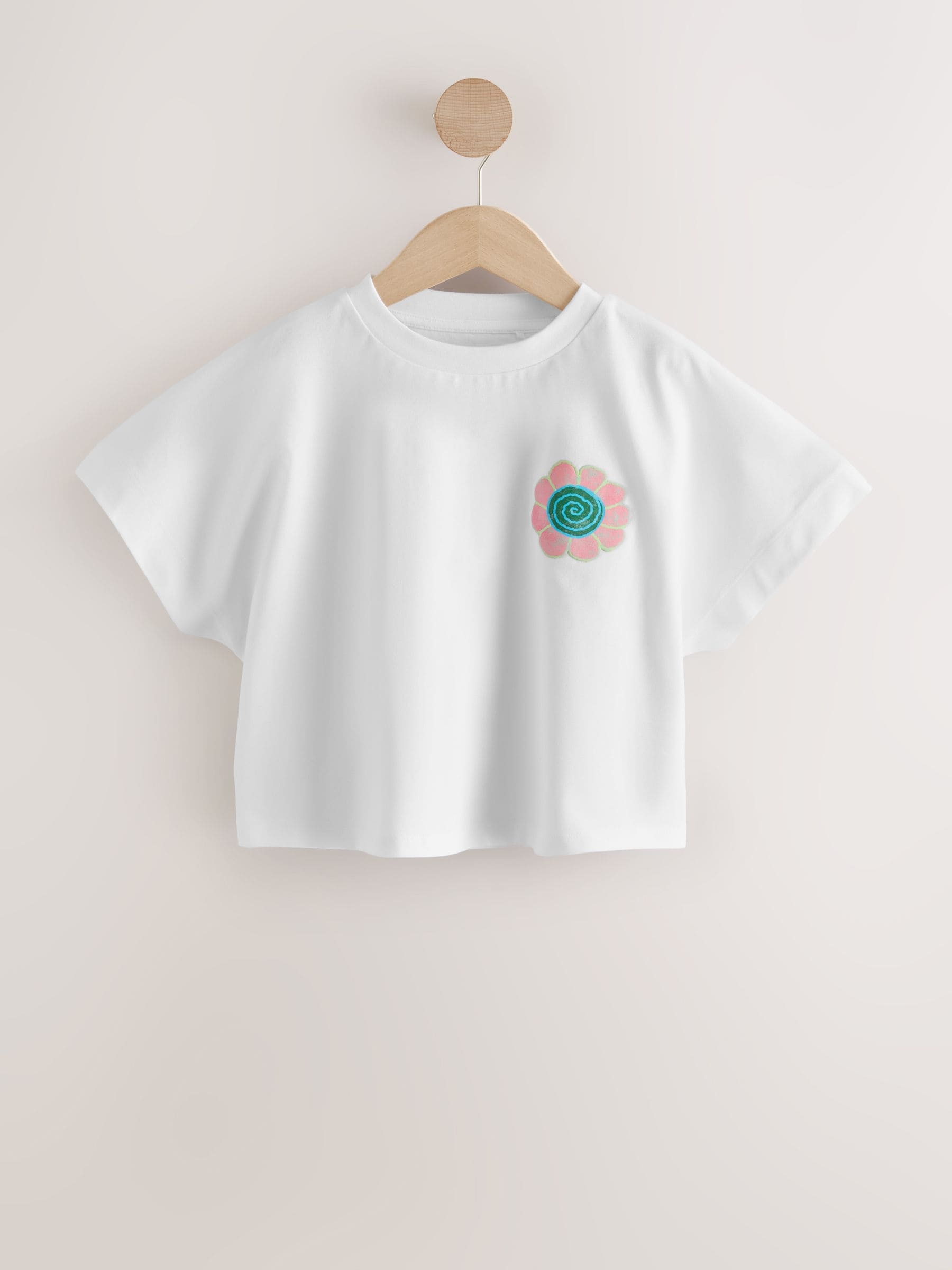 Buy Pink/Green Boxy Graphic T-Shirts 3 Pack (3-16yrs) from Next India