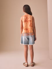 Portocaliu soare - Fringe Sequin Vest (3-16yrs) - Imaginea 3 din 8