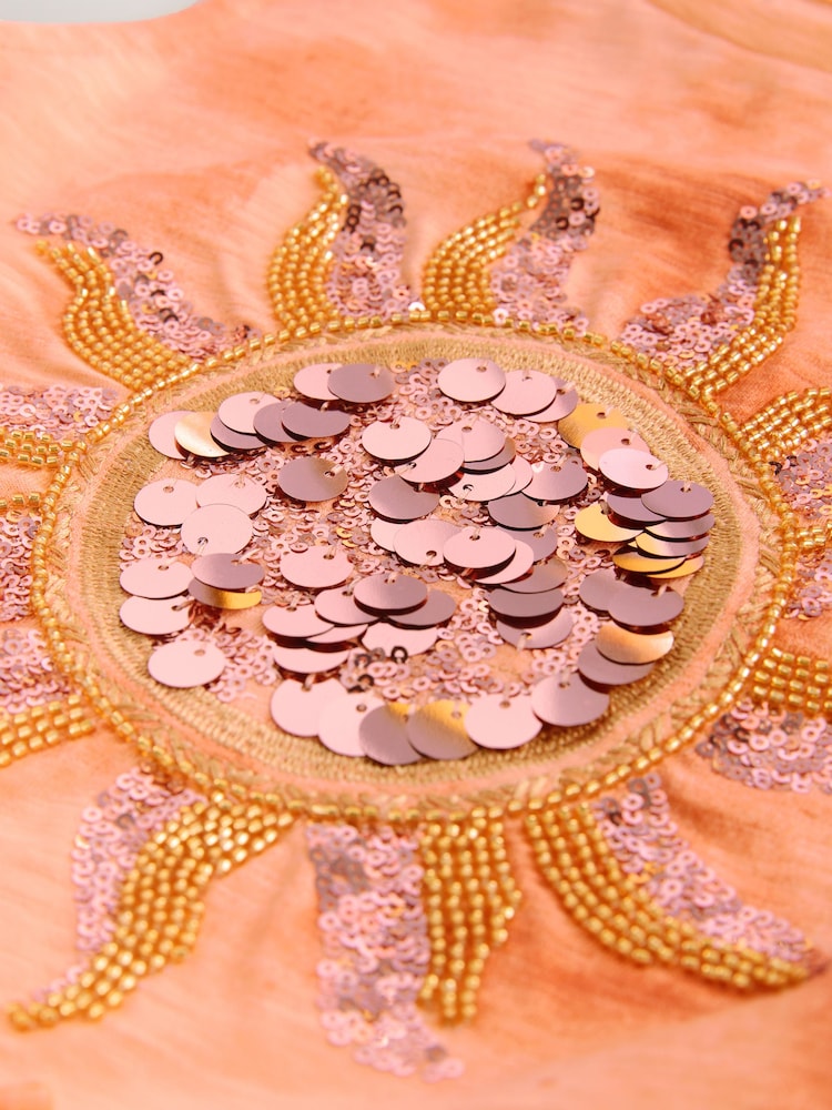 Portocaliu soare - Fringe Sequin Vest (3-16yrs) - Imaginea 8 din 8