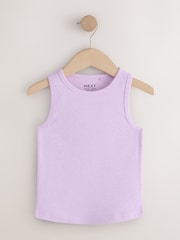 Multi Pastel Ribbed Vests 7 Pack (3-16yrs) - Image 5 of 11