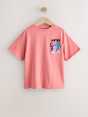 Brown/Pink Waves Oversized Graphic T-Shirts 3 Pack (3-16yrs) - Image 2 of 7