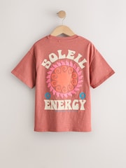 Brown/Pink Waves Oversized Graphic T-Shirts 3 Pack (3-16yrs) - Image 5 of 7