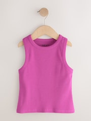 Multi Bright Ribbed Vest 4 Pack (3-16yrs) - Image 4 of 8