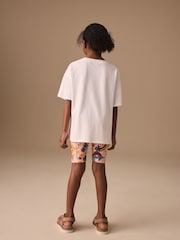 White Unicorn Sequin - T-shirt och cykelshorts Set (3–16år) - Bild 3 av 9