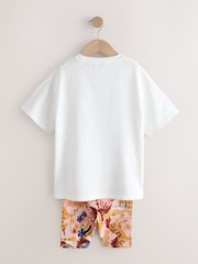 White Unicorn Sequin - T-shirt och cykelshorts Set (3–16år) - Bild 7 av 9