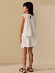 Ecru Broderie Vest and Shorts Set (3-16yrs) - Image 4 of 5