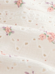 Ecru Ditsy Floral Broderie Bubble Shorts Set (3-16yrs) - Image 10 of 11