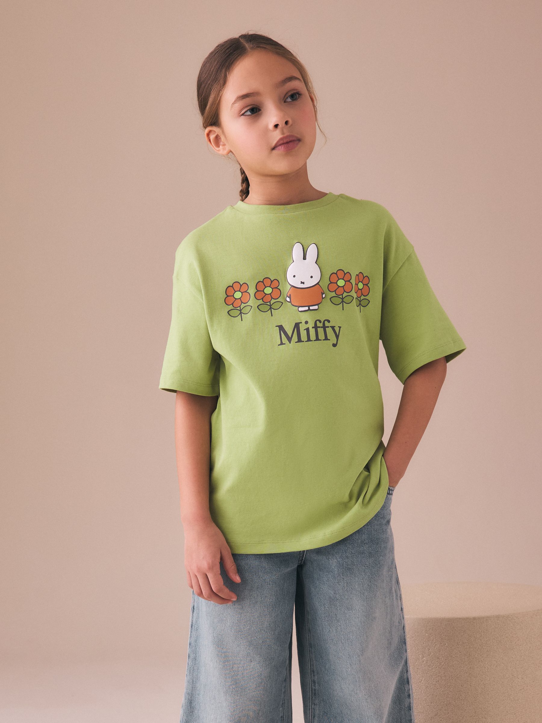 Buy Green Miffy Oversized Graphic T-Shirt (3-16yrs) from Next USA