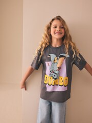 Grey Dumbo License Oversized Graphic T-Shirt (3-16yrs) - Image 1 of 4