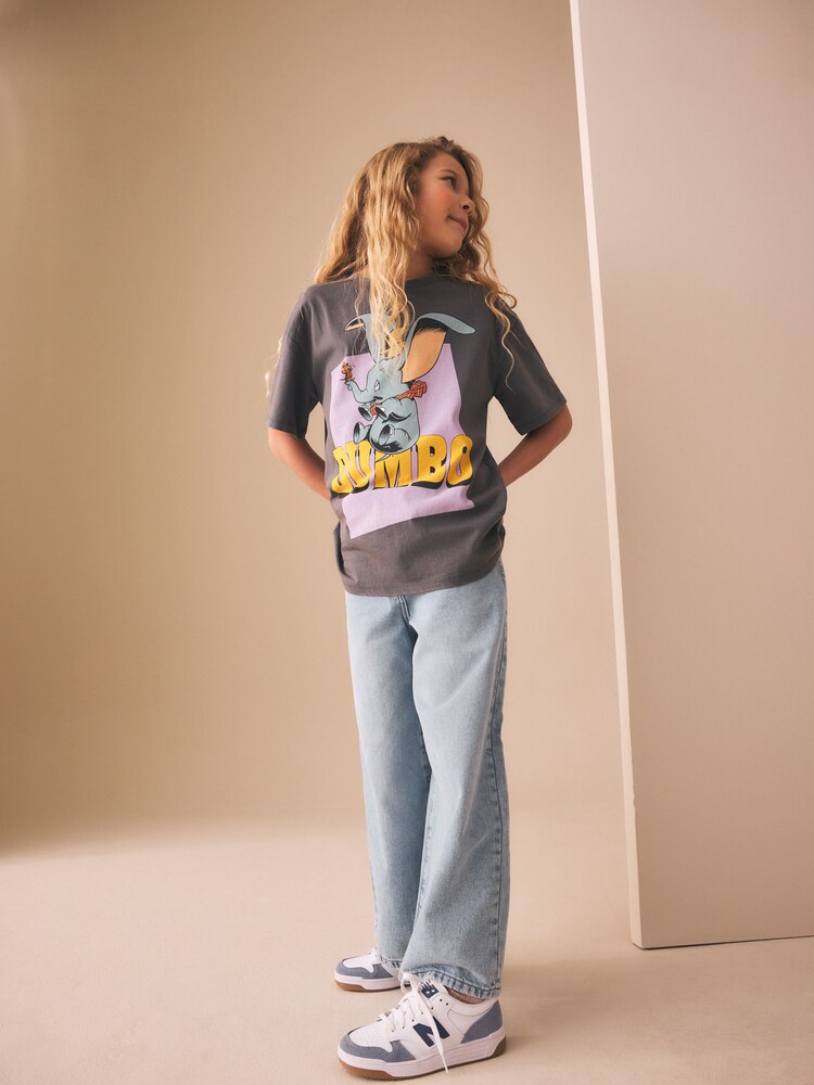 Grey Dumbo License Oversized Graphic T-Shirt (3-16yrs) - Image 2 of 4