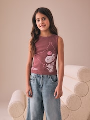 Purple Washed Kuromi Ribbed Vest (3-16yrs) - Image 1 of 9