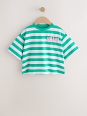 Green Stripe Moana License Oversized Boxy T-Shirt (3-16yrs) - Image 5 of 9