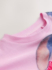 Pink Embroidered License Stitch Oversized Boxy T-Shirt (3-16yrs) - Image 8 of 8