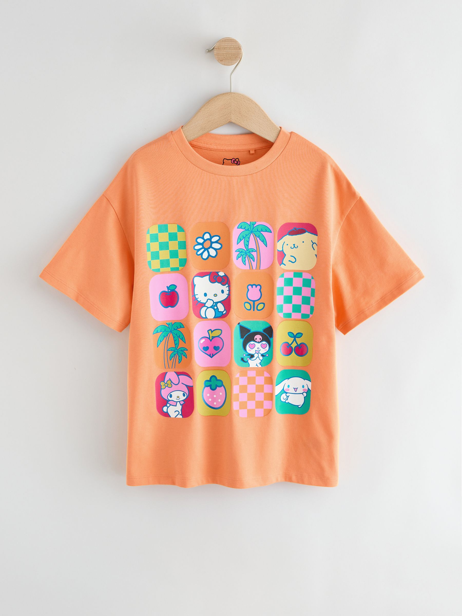 Buy Orange Hello Kitty Oversized Graphic Print T-Shirt (3-16yrs