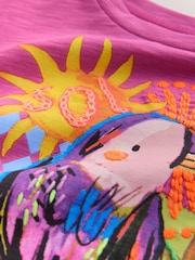 Purple Toucan - Embroidered Oversized Boxy T-Shirt (3-16yrs) - Bild 6 von 7