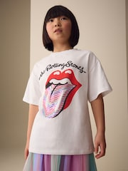 White Sequin The Rolling Stones Band T-Shirt (3-16yrs) - Image 1 of 8