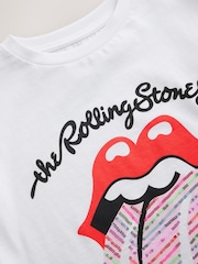 White Sequin The Rolling Stones Band T-Shirt (3-16yrs) - Image 8 of 8