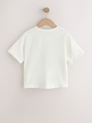 Ecru Embroidered Oversized Boxy T-Shirt (3-16yrs) - Image 9 of 11