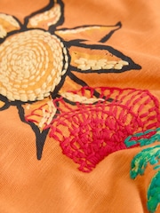 Orange Soleil Embroidered Oversized Boxy T-Shirt (3-16yrs) - Image 8 of 8