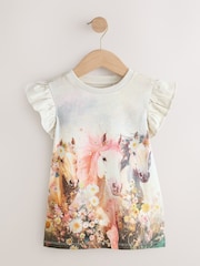White Horse Frill Sleeve T-Shirt (3-16yrs) - Image 1 of 4