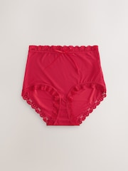 Black/Animal/Red - Microfibre And Lace Knickers 3 Pack - Imaginea 4 din 6