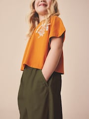 Orange Popcorn - Tricou cu croi pătrat cu model grafic (3-16yrs) - Imaginea 4 din 8