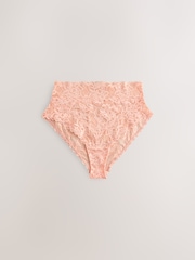 Pastels High Waist High Leg All Over Lace Knickers 7 Pack - Image 2 of 10