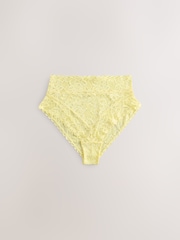 Pastels High Waist High Leg All Over Lace Knickers 7 Pack - Image 7 of 10