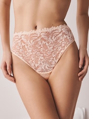 Coral Pink/Green/Cream - 蕾丝前开式无痕内裤3 包装 - 图片2 / 10