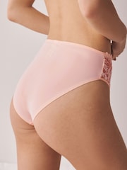 Coral Pink/Green/Cream - 蕾丝前开式无痕内裤3 包装 - 图片4 / 10