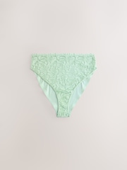 Coral Pink/Green/Cream - 蕾丝前开式无痕内裤3 包装 - 图片7 / 10