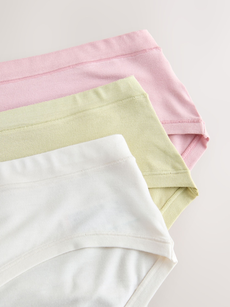Зелений/Рожевий/Кремовий - Ultimate Comfort Modal Knickers 3 Pack - Image 9 of 9