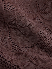 Peach Pink High Waist High Leg All Over Lace Knickers 3 Pack - Image 9 of 10