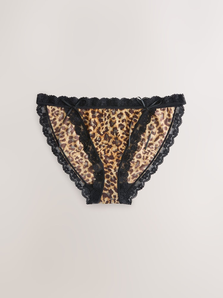 Black/Animal/Red - Microfibre And Lace Knickers 3 Pack - Imaginea 2 din 6 Black/Animal/Red - Microfibre And Lace Knickers 3 Pack - Imaginea 2 din 6