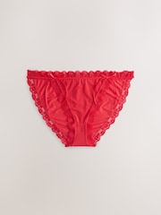 Black/Animal/Red - Microfibre And Lace Knickers 3 Pack - Imaginea 3 din 6